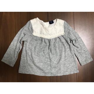 ベビーギャップ(babyGAP)の美品　ベビーギャップ　ギャップ　長袖　Tシャツ 長Ｔ　カットソー　レース　80(シャツ/カットソー)