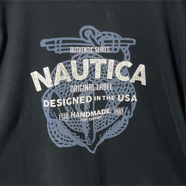 NAUTICA(ノーティカ)のノーティカ メンズ 半袖 tシャツ オーバーサイズ XL ブラック 古着 メンズのトップス(Tシャツ/カットソー(半袖/袖なし))の商品写真