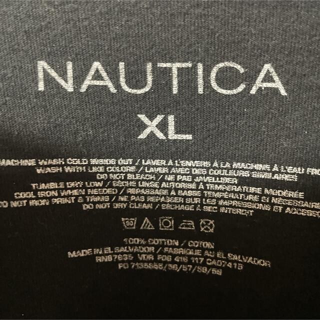 NAUTICA(ノーティカ)のノーティカ メンズ 半袖 tシャツ オーバーサイズ XL ブラック 古着 メンズのトップス(Tシャツ/カットソー(半袖/袖なし))の商品写真