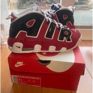 ナイキ(NIKE)のNike Air More Uptempo GS 25cm Bulls Red(スニーカー)