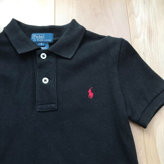 POLO RALPH LAUREN(ポロラルフローレン)のポロラルフローレン 半袖ポロシャツ 黒 4T 110 キッズ/ベビー/マタニティのキッズ服男の子用(90cm~)(Tシャツ/カットソー)の商品写真