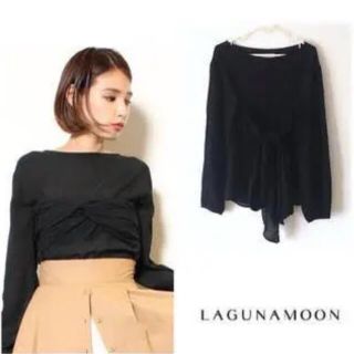 ラグナムーン(LagunaMoon)のLAGUNAMOON 長袖リボンシャツ(シャツ/ブラウス(長袖/七分))