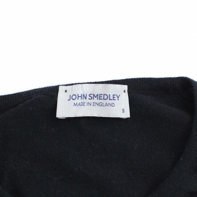 JOHN SMEDLEY(ジョンスメドレー)のジョンスメドレー クルーネック ニット 長袖 薄手 イギリス製 ウール S 黒 メンズのトップス(ニット/セーター)の商品写真