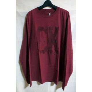 カルバンクライン(Calvin Klein)の90s USA製 カルバンクライン 長袖 Tシャツ L XL えんじ (Tシャツ/カットソー(七分/長袖))