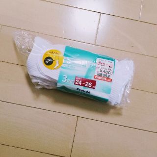 新品◆スクールソックス 白 24～26㎝ 3足セット 福袋◆学生 入学 卒業(靴下/タイツ)