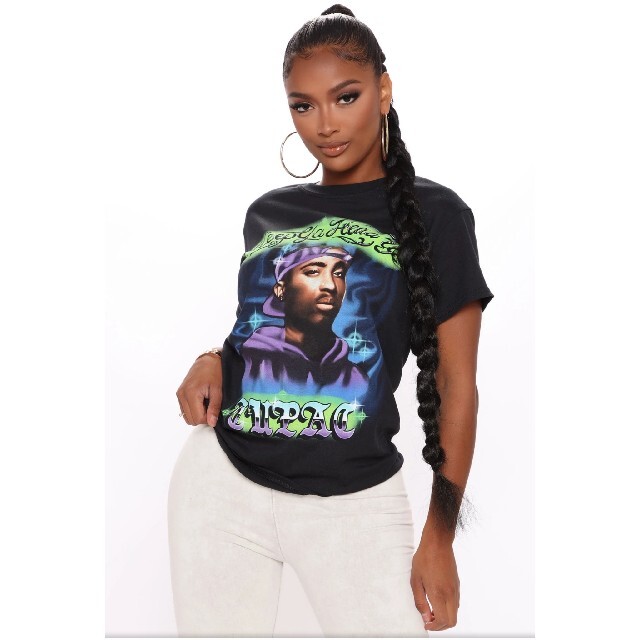 Fashion Nova ファッションノバ 2PAC プリント Tシャツ✩.*˚ | フリマアプリ ラクマ