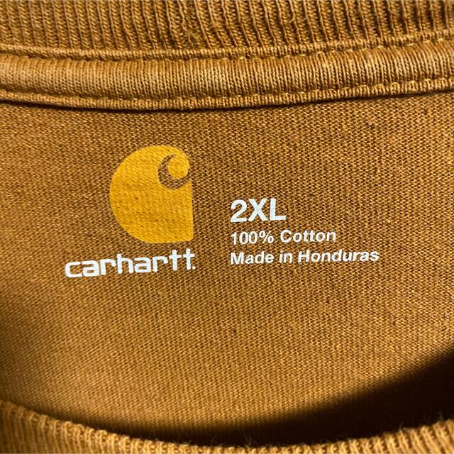 carhartt(カーハート)の90s 古着 カーハート 2XL ロゴタグ ポケット ビッグシルエット ゆるだぼ メンズのトップス(Tシャツ/カットソー(半袖/袖なし))の商品写真