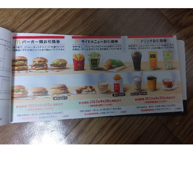 優待券/割引券 マクドナルド株主優待券6枚綴り3冊セット 【8月限定SALE