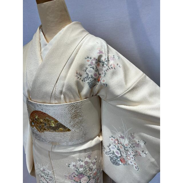 高身長 オフ白 訪問着 袷単品 着物