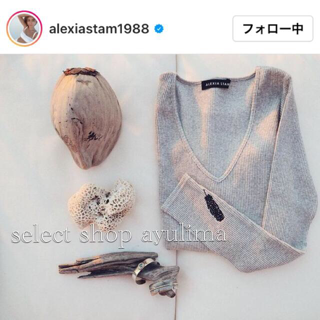 ALEXIA STAM フェザー TOPS