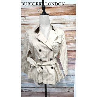 バーバリー(BURBERRY)のBURBERRY LONDON　メガチェック　ショートトレンチ　薄手　7分丈(トレンチコート)