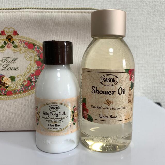 SABON(サボン)のサボン ローズガーデン シャワーオイル ミルキーボディミルク ホワイトローズ コスメ/美容のボディケア(ボディスクラブ)の商品写真