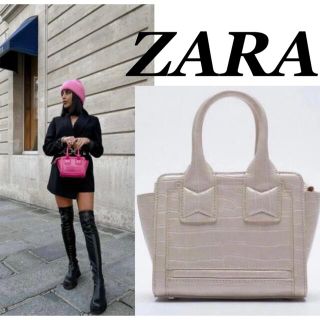 ザラ(ZARA)のZARA アニマルプリント　ミニハンドバッグ　チェーン付き　ショルダー可能(ハンドバッグ)