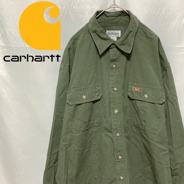 Carhartt カーハート ワークシャツ ジャケット 長袖 カーキ L