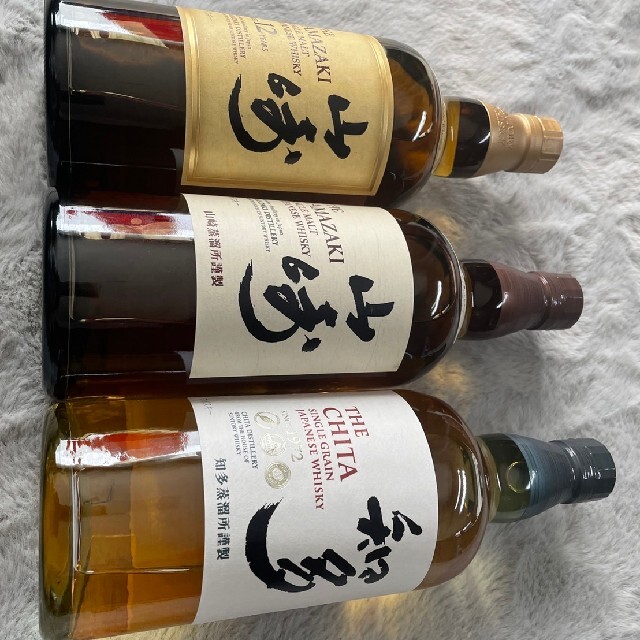 サントリー山崎12年　知多　3本セット 食品/飲料/酒の酒(ウイスキー)の商品写真