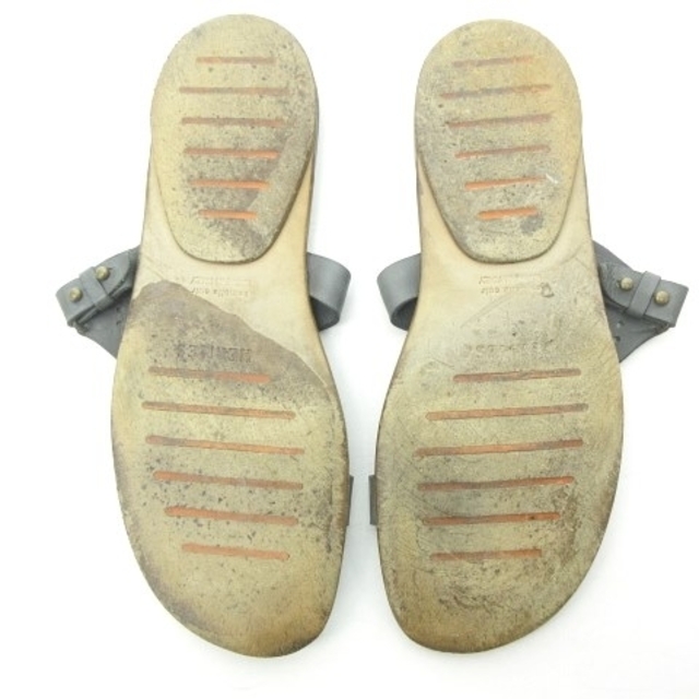 Hermes(エルメス)のエルメス エブリン サンダル Hロゴ イタリア製 パンチングレザー グレー 靴 メンズの靴/シューズ(サンダル)の商品写真
