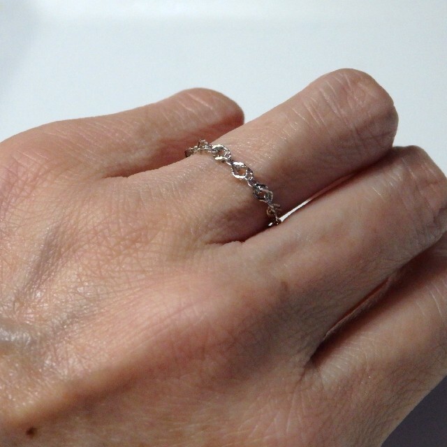 kei様専用　プラチナリング　スクリューチェーン　pt　プラチナ850　指輪 ハンドメイドのアクセサリー(リング)の商品写真