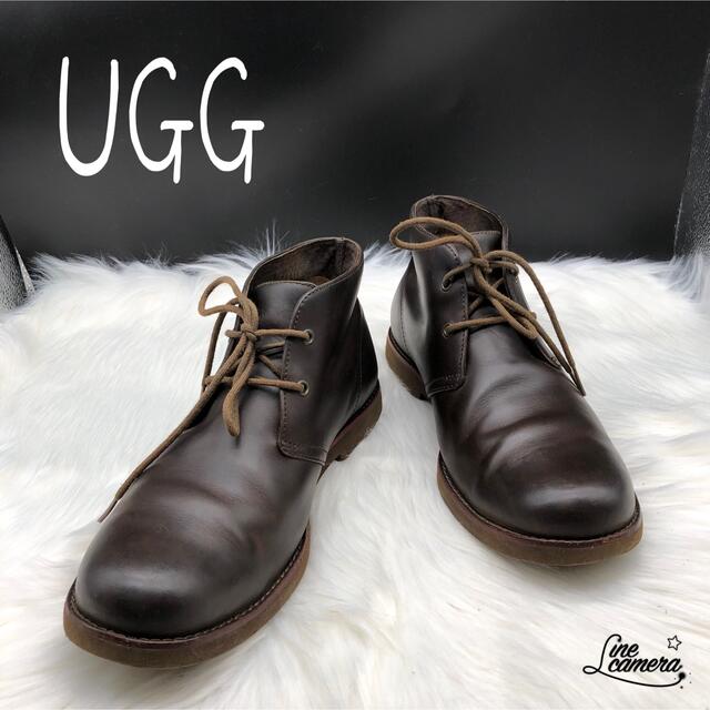 UGG - UGG アグ 27 チャッカブーツ レザー ブーツ ブラウンの通販 by