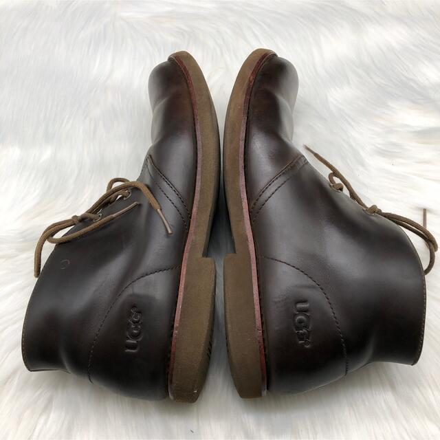 UGG - UGG アグ 27 チャッカブーツ レザー ブーツ ブラウンの UGG - UGG アグ 27 チャッカブーツ レザー ブーツ ブラウンの