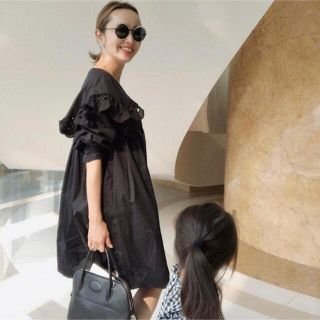 ザラ(ZARA)のZARA即完売幻のフリルカラーシャツワンピース(ミニワンピース)