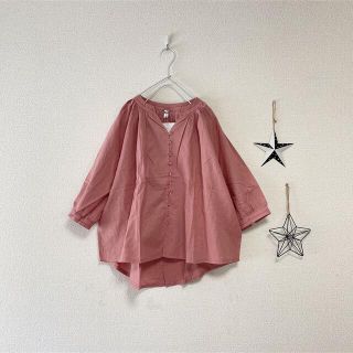 ❁pink❁ レッドステッチ❋ブラウス(シャツ/ブラウス(長袖/七分))