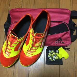 アディダス(adidas)のadidas adizero F50 TRX SG オレンジ×イエロー(シューズ)