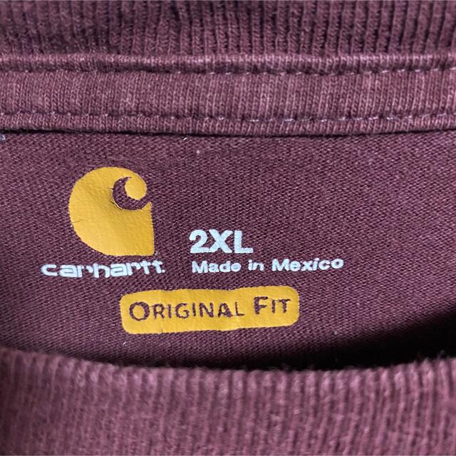 carhartt(カーハート)の90s 古着 カーハート 2XL ロゴタグ ポケット ビッグシルエット ゆるだぼ メンズのトップス(Tシャツ/カットソー(半袖/袖なし))の商品写真