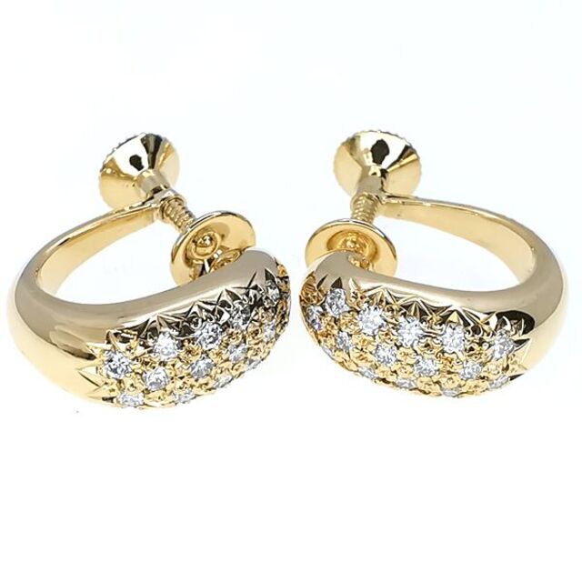 日本製/今治産 タサキ TASAKI ダイヤモンド イヤリング 0.38ct