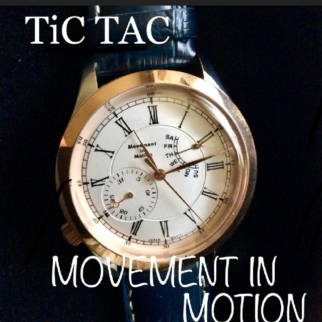 新品movement in motion メンズ腕時計TICTACレトログラード