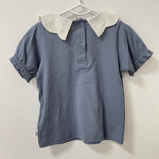 コトリ cottoli スカラップ  木馬 襟 Tシャツ 95 キッズ/ベビー/マタニティのキッズ服女の子用(90cm~)(Tシャツ/カットソー)の商品写真