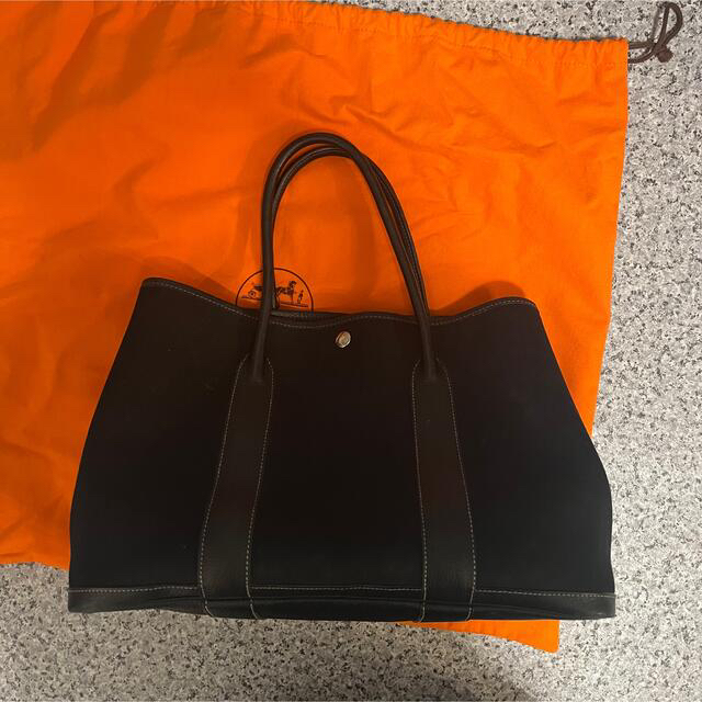 希少!!】 Hermes - エルメス ガーデンパーティーpm 黒キャンバス