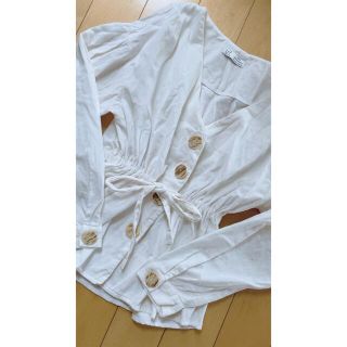 ザラ(ZARA)のザラ　ZARA コーデュロイ　トップス　白(シャツ/ブラウス(長袖/七分))