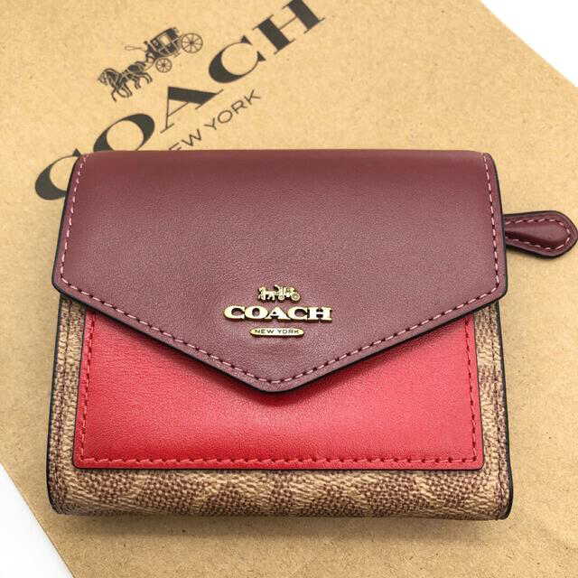 【COACH☆新品】希少！スモール ウォレット！カラーブロック！シグネチャー！