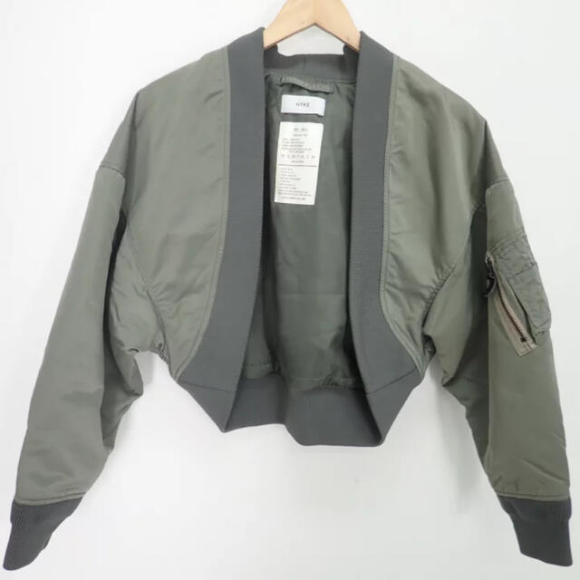 HYKE MA-1 BOLERO JACKET 17126 OLIVE