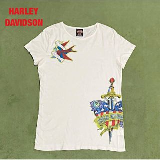 ハーレーダビッドソン(Harley Davidson)の【希少】HARLEY-DAVIDSON　半袖Tシャツ　エンブレム　オーバーサイズ(Tシャツ/カットソー(半袖/袖なし))