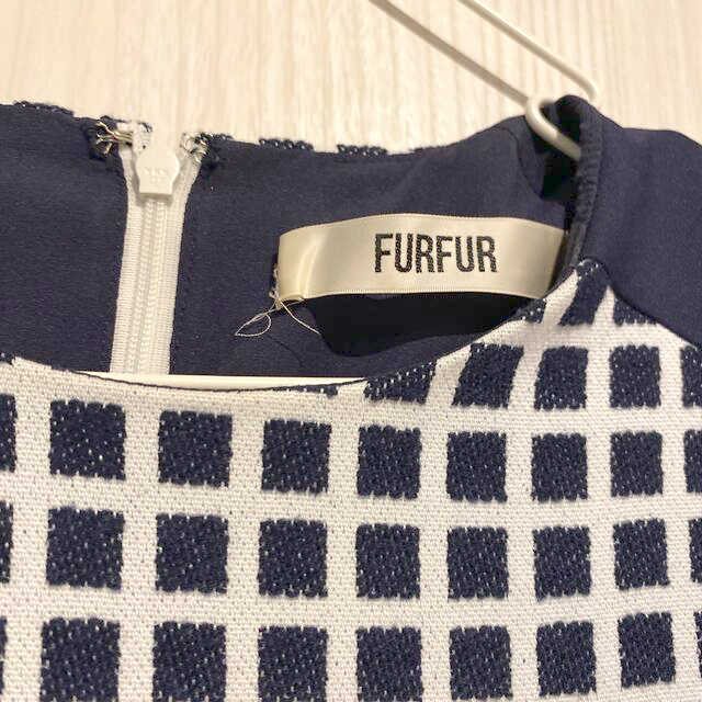 fur fur(ファーファー)の美品♡FURFUR チェックワンピース 半袖 エディションワン レディースのワンピース(ひざ丈ワンピース)の商品写真