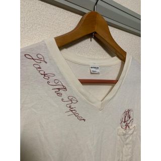 ワコマリア♩メッセージプリントＶネックTシャツ(^_^)mytシャツ