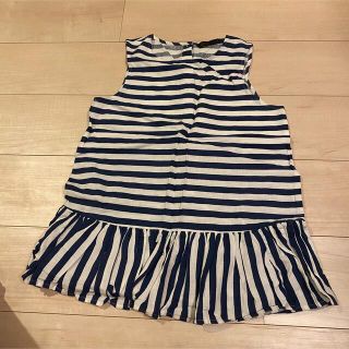 ザラ(ZARA)のZARA ザラ　ボーダーペプラム　フリルトップス　ZARA(カットソー(半袖/袖なし))