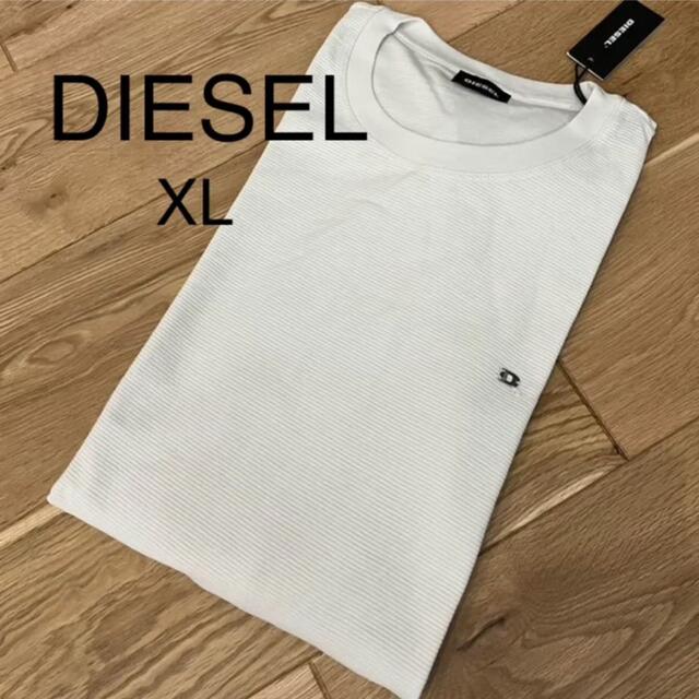 DIESEL ディーゼル ロンT アイボリー XLサイズ Tシャツ+カットソー(七分+長袖)