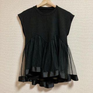 【セレクトモカ】チュールデザインTシャツ(Tシャツ(半袖/袖なし))