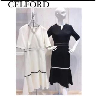 セルフォード(CELFORD)の美品 CELFORD セルフォード　ワンピース　黒　M(ひざ丈ワンピース)