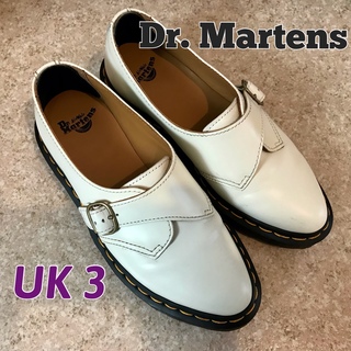 ドクターマーチン(Dr.Martens)の【美品】ドクターマーチン モンクストラップ　UK3 オフホワイト(ローファー/革靴)