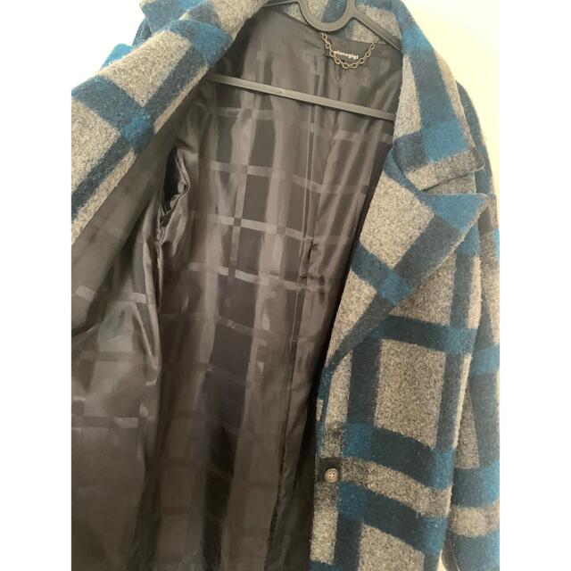 elianegigi(エリアーヌジジ)のeliane gigi チェック　コート　ロング　ロングコート レディースのジャケット/アウター(チェスターコート)の商品写真