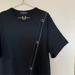 ヨウジヤマモト(Yohji Yamamoto)のGroundY FREDPERRコラボ ライン加工シャツ カットソー(Tシャツ/カットソー(半袖/袖なし))