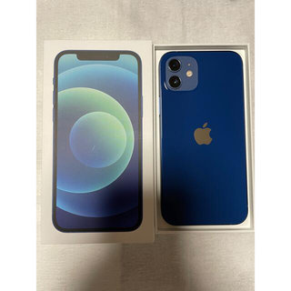 アイフォーン(iPhone)の『新品未使用』iPhone12 64GB ブルー　simフリー(携帯電話本体)