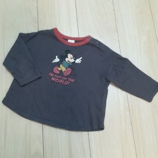 フタフタ(futafuta)のfutafuta ミッキー ロングTシャツ 90(Tシャツ/カットソー)