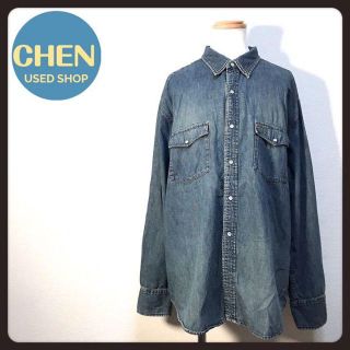 カルバンクライン(Calvin Klein)の【CK】90s古着 カルバンクライン　デニムシャツ　ゆるダボ　2XL(シャツ)