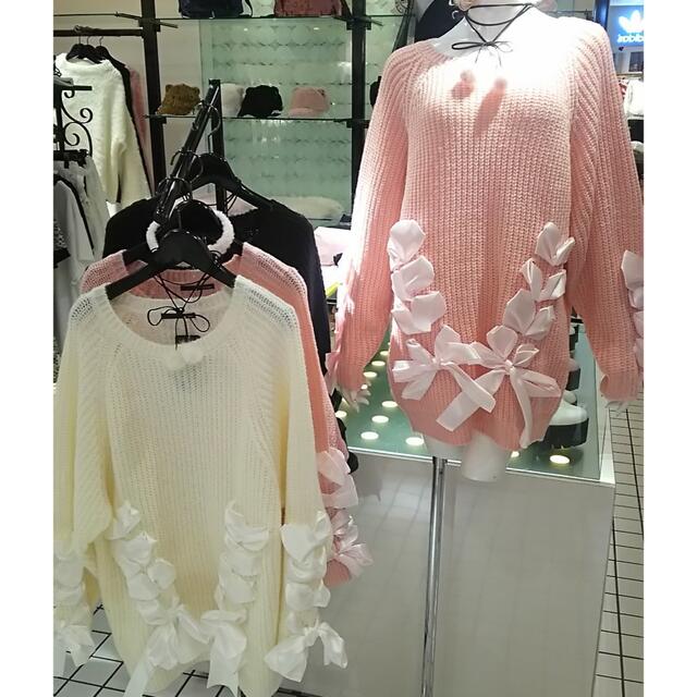 onespo リボンニットワンピ