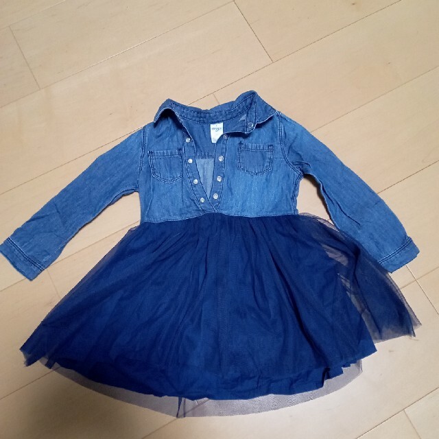 OshKosh(オシュコシュ)のデニム×チュチュ　ワンピース　2T キッズ/ベビー/マタニティのキッズ服女の子用(90cm~)(ワンピース)の商品写真