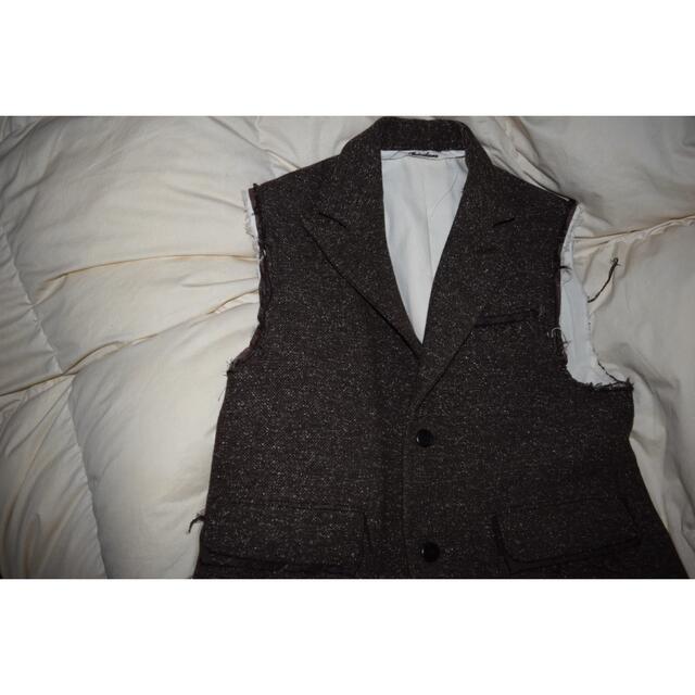 MIDORIKAWA SILK WOOL BELTED VEST 19AW